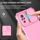 For Xiaomi Redmi Note 10 4G Stereoscopic Holder Sliding Camshield Phone Case(Pink)