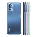 For OPPO Reno6 Brushed Texture Shockproof Phone Case(Light Purple)