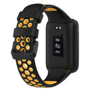 For Xiaomi Mi Band 7 Pro Breathable Sports TPU Watch Band(Black+Yellow)