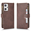 For OPPO Reno7 A JP Version Litchi Texture Zipper Leather Phone Case(Brown)