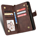 For OPPO Reno7 A JP Version Litchi Texture Zipper Leather Phone Case(Brown)