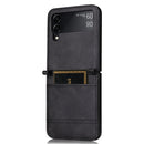 For Samsung Galaxy Z Filp4 5G Vintage Texture Folding Leather Phone Case(Black)