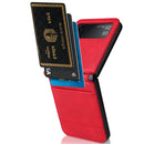 For Samsung Galaxy Z Filp4 5G Vintage Texture Folding Leather Phone Case(Red)