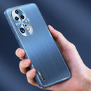 For Huawei P50 Brushed Texture Shockproof Phone Case(Matcha Green)