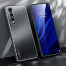 For Huawei P30 Brushed Texture Shockproof Phone Case(Black)