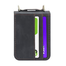 For Samsung Galaxy Z Filp4 5G Lanyard Folding Leather Phone Case(Black)
