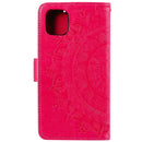 For iPhone 14 Pro Max Totem Flower Embossed Leather Case (Red)