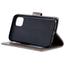 For iPhone 14 Plus Totem Flower Embossed Leather Case (Grey)
