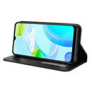 For Realme C30 4G Magnetic Buckle Retro Texture Leather Phone Case(Black)