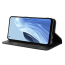 For OPPO Reno7 A Magnetic Buckle Retro Texture Leather Phone Case(Black)