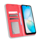 For Infinix Hot 12i Magnetic Buckle Retro Texture Leather Phone Case(Red)