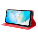 For Infinix Hot 12i Magnetic Buckle Retro Texture Leather Phone Case(Red)