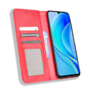 For Huawei nova Y70 / nova Y70 Plus Magnetic Buckle Retro Texture Leather Phone Case(Red)