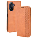 For Huawei nova Y70 / nova Y70 Plus Magnetic Buckle Retro Texture Leather Phone Case(Brown)