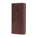 For Motorola Moto G62 5G Cow Texture Magnetic Horizontal Flip Leather Phone Case(Dark Brown)