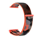 Nylon Loop Watch Band For Apple Watch Series 8&7 41mm / SE 2&6&SE&5&4 40mm / 3&2&1 38mm(Orange Camouflage)