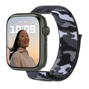 Nylon Loop Watch Band For Apple Watch Series 8&7 41mm / SE 2&6&SE&5&4 40mm / 3&2&1 38mm(Black Camouflage)