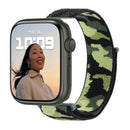 Nylon Loop Watch Band For Apple Watch Series 8&7 41mm / SE 2&6&SE&5&4 40mm / 3&2&1 38mm(Army Green Camouflage)