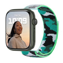 Nylon Loop Watch Band For Apple Watch Series 8&7 41mm / SE 2&6&SE&5&4 40mm / 3&2&1 38mm(Dark Green Camouflage)