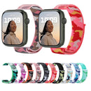 Nylon Loop Watch Band For Apple Watch Series 8&7 41mm / SE 2&6&SE&5&4 40mm / 3&2&1 38mm(Blue Camouflage)
