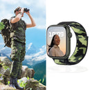 Nylon Loop Watch Band For Apple Watch Series 8&7 41mm / SE 2&6&SE&5&4 40mm / 3&2&1 38mm(Orange Camouflage)