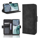 For Motorola Moto G62 5G Skin Feel Calf Texture Card Slots Leather Phone Case(Black)