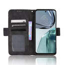 For Motorola Moto G62 5G Skin Feel Calf Texture Card Slots Leather Phone Case(Black)