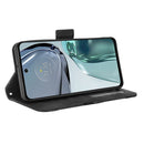For Motorola Moto G62 5G Skin Feel Calf Texture Card Slots Leather Phone Case(Black)