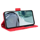 For Motorola Moto G62 5G Skin Feel Calf Texture Card Slots Leather Phone Case(Red)
