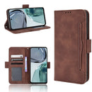 For Motorola Moto G62 5G Skin Feel Calf Texture Card Slots Leather Phone Case(Brown)