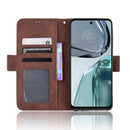 For Motorola Moto G62 5G Skin Feel Calf Texture Card Slots Leather Phone Case(Brown)