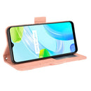 For Realme C30 4G Skin Feel Calf Texture Card Slots Leather Phone Case(Pink)