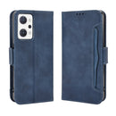 For OPPO Reno7 A Skin Feel Calf Texture Card Slots Leather Phone Case(Blue)