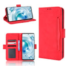 For vivo X80 5G Skin Feel Calf Texture Card Slots Leather Phone Case(Red)