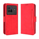 For vivo X80 5G Skin Feel Calf Texture Card Slots Leather Phone Case(Red)