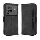 For vivo X80 Pro 5G Skin Feel Calf Texture Card Slots Leather Phone Case(Black)