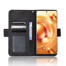 For vivo X80 Pro 5G Skin Feel Calf Texture Card Slots Leather Phone Case(Black)