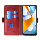For Motorola Moto G62 5G Contrast Color Side Buckle Leather Phone Case(Red+Black)