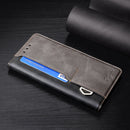 For Motorola Moto G62 5G Contrast Color Side Buckle Leather Phone Case(Black+Grey)