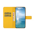 For OPPO A96 4G Ethnic Style Embossed Pattern Leather Phone Case(Yellow)