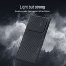 For Samsung Galaxy S22 Ultra 5G NILLKIN Synthetic Fiber Camshield Phone Case(Black)