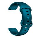 For Xiaomi Mi Watch 18mm Butterfly Buckle Silicone Watch Band(Rock Cyan)