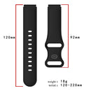 For Xiaomi Mi Watch 18mm Butterfly Buckle Silicone Watch Band(Black)