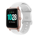 For Xiaomi Haylou Smart Watch LS01 19mm Butterfly Buckle Silicone Watch Band(White)