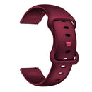 For Xiaomi Haylou Smart Watch LS01 19mm Butterfly Buckle Silicone Watch Band(Wine Red)