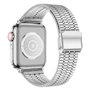 Steel Watch Band For Apple Watch Series 8&7 41mm / SE 2&6&SE&5&4 40mm / 3&2&1 38mm(Rose Gold)