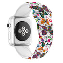 Single Nail Printing Watch Band For Apple Watch Series 7 41mm / 6&SE&5&4 40mm / 3&2&1 38mm(A29)