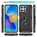 For Honor Play6T Pro / X8 / X30i Shockproof TPU + PC Phone Case with 360 Degree Rotating Holder(Black)