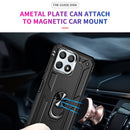 For Honor Play6T Pro / X8 / X30i Shockproof TPU + PC Phone Case with 360 Degree Rotating Holder(Black)