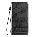 For Samsung Galaxy S20 FE 2022 / S20 FE 5G&4G / S20 Lite / S20 Fan Edition Football Texture Magnetic Leather Flip Phone Case(Black)
